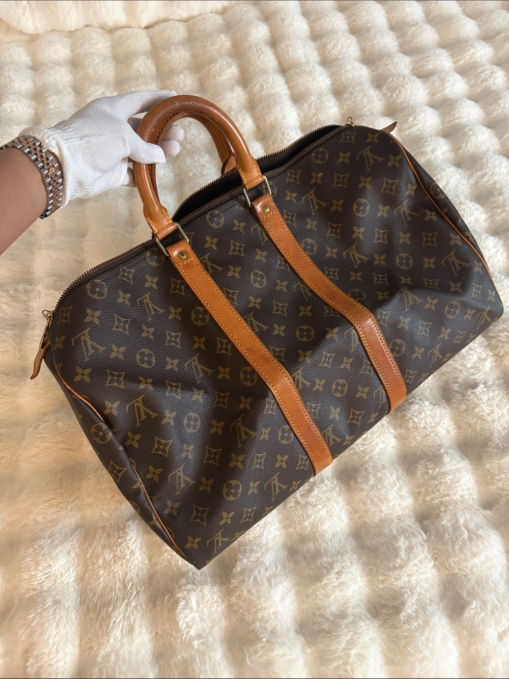 Vintage Louis Vuitton Monogram Keepall 45 Travel Duffle